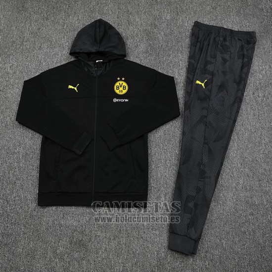 Chandal con Capucha del Borussia Dortmund 2019-2020 Negro